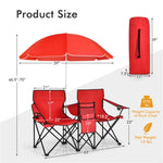 ZUN Outdoor camping chair with umbrella 10965306