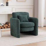Round Corner Modern Dining Chair - Stylish Single Seat for Modern Spaces Green W3206P298326
