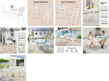 3 PCS Outdoor Bistro Set, All-Weather Cast Aluminum Butterfly Bistro Table and Chairs Set of 2, 53227481