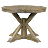 ZUN Retro Functional Extendable Dining Table with a 12" Leaf for Dining Room and Living Room 03330785