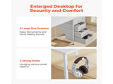 47" Computer with 4 Drawers, Modern Study and Work Table for Home Office or Bedroom, Simple PC 74428052