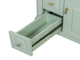 24 Inch Bathroom Vanity with Sink, Green Freestanding Bathroom Cabinet with Flip Drawer, Adjustable 55079324