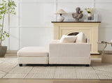 Chaise Lounge Chair with Removable Ottoman Accent Sofa Bed Upholstered Sleeper Couch Bed with W1170P353046