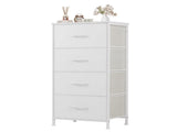 4-Drawer Fabric Dresser Storage Chest for Bedroom, Closet, Storage Furniture for Adults, White 74829079