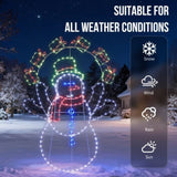 5FT Fun Juggling Snowman Christmas Yard Decorations, Pre-lit 2D Animated Snowman with 358 LED 52375497