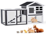 Wooden Rabbit Hutch Outdoor Chicken Coop Indoor Bunny Cage with Run, Guinea Pig House Pet House with 74880147