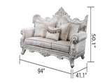 Melrose Traditional style Sofa in champagne and silver brush finish made with wood B009138493