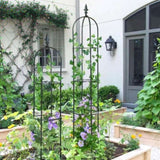 ZUN 6.2ft Garden Obelisk Trellis,Lightweight Rustproof Plastic Coated Metal Tall Tower Trellis 76173444