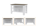 Brooklyn Kitchen Island, Three Concealed Shelves B128P148677