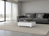 Athens Coffee Table, One Drawer, Four Legs, White B097P474312