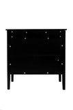 2 Door Wooden Cabinets, Black Wood Cabinet Vintage Style Sideboard for Living Room Dining Room W68852964