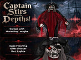 9.4FT Hanging Pirate Halloween Animatronic Decoration, Sound & Button Activated with Flashing Red 34406641