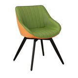 A set of 4 dining chairs, medieval modern kitchen dining chair, PU decorative chairs with black 48388254