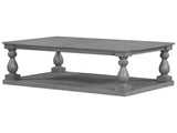 Vintage Coffee Table Featuring Artistic Vase Column Legs and Luxurious Pine Veneer for N711P256967E
