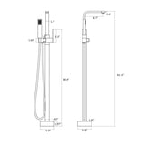 Freestanding Bathtub Faucet with Hand Shower W1533125179