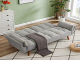 New Design Linen Sofa Furniture Adjustable Backrest Easily Assembled Recliners-GRAY 38632181