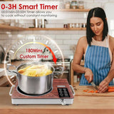 3500W Electric Single Burner Cooktop 110V - Rapid Heating Hot Plate with 4 Preset Modes 85771646