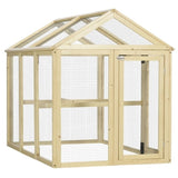 ZUN Wooden Chicken Coop 05736356