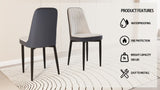 ZUN A set of 2 dining chair, modern style chair made of high-quality PU Leather fabric with thick soft W2189P168414