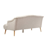 Comfy 3-seat Sofa with Wooden Legs, PU, for Living Room and Study 65124.00BGE