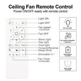 ZUN 42 in. Retractable Ceiling Fan with Remote Control W1367P171140