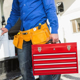 ZUN Metal Tool Box with 4 Drawers Portable Steel Tool Chest with Metal Cylinder Lock and Latch Closure, W3037P241995