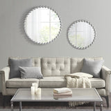Beaded Round Wall Mirror 27"D B03599368