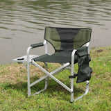 1-piece Padded Folding Outdoor Chair with Side Table and Storage Pockets,Lightweight Oversized W24172218