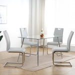 ZUN Modern Dining Chairs with Faux Leather Padded Seat Dining Living Room Chairs Upholstered Chair with W210127288