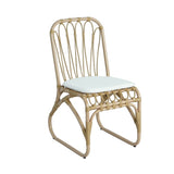 Outdoor PE Wicker Dining Chairs with Washable Cushion Set of 2, Outdoor Rattan chairs for Backyard, N762P236169N