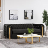 Mirod Comfy 3-seat Sofa with Tufted Back and Arm, Modern for Living Room 69439.00BLK