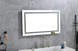 ZUN 40*24 LED Lighted Bathroom Wall Mounted Mirror with High Lumen+Anti-Fog Separately Control+Dimmer W1272P144846