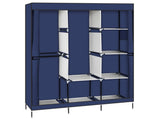 71" Portable Closet Wardrobe Clothes Rack Storage Organizer with Shelf Blue 23488326