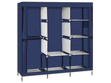 71" Portable Closet Wardrobe Clothes Rack Storage Organizer with Shelf Blue 23488326