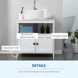 Sink Storage Cabinet, Under Sink Cabinet with Double Doors, Bathroom Vanity Cabinet with Shelves, 85998897