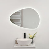 ZUN 32 x 22 in. Novelty Frameless LED Bathroom Vanity Mirror W716P233446