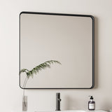 ZUN Wall Mirror 36x36 Inch Square Mirror Metal Framed Mirror Square Vanity Mirror Dressing Mirror, for W1435P241579