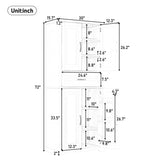 ZUN Bathroom Storage Cabinet with Multi-Functional Storage Space, Drawer with Slide Rails, Adjustable N759P241667E