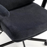 Chair with Wheels and Flip Arms-Comfy Fabric Cross Legged Office Chair with Thick Cushion&Wide Seat, 15752101