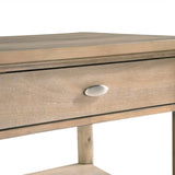 Classic Natural Finish 1pc End Table with Drawer and Open Shelf Wooden Living Room Furniture Chair B011P285303