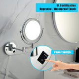 LED Wall Mount Two-Sided Magnifying Makeup Vanity Mirror 58396596