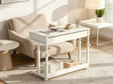 Mobile Side Table Height Adjustable Portable Desk with Storage Drawers 98923700