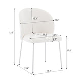 ZUN Heng Ming iron-footed dining chair with adjustable foot pads. Suitable for dining room, living room, W212P191002