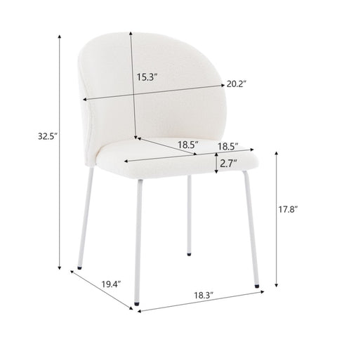 ZUN Heng Ming iron-footed dining chair with adjustable foot pads. Suitable for dining room, living room, W212P191002