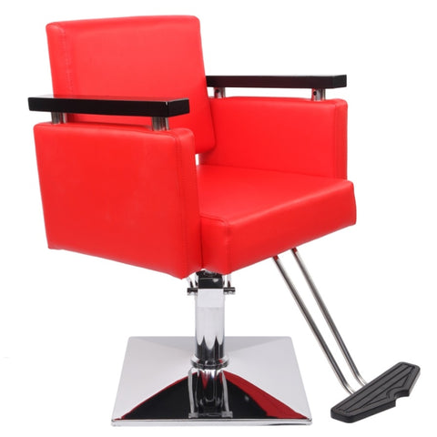 ZUN Hair Beauty Equipment Hydraulic Barber Chair Modern Red Styling Salon Haircut 99235693