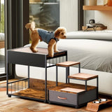 Pet Step Window Perch,Bunk Beds Window Perch for Dogs Bedside Lounge Elevated Dog Bed Multi-Level W1687P181838