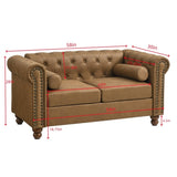 Classic Traditional Living Room Upholstered Sofa with high-tech Surface/ Chesterfield Tufted W1708141948