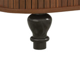 39" Fluted Liquor & Coffee Bar with 6 Wine Racks and 3 Glass Holders, Mid-Century Modern Bar 61879634