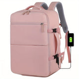 Women's Large Capacity Backpack with USB Charger and Shoe Pocket, Flight-Approved for Easy Travel. 69666222