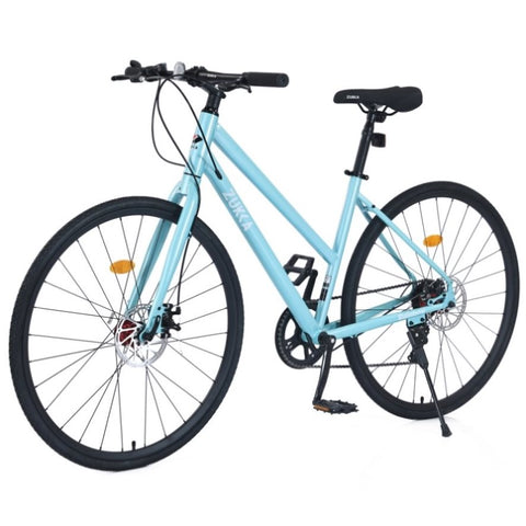 ZUN 7 Speed Hybrid bike Disc Brake 700C Road Bike For men women's City Bicycle W1019127659